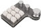 Mini Tastiera Meccanica Macro a 9 Tasti, Mini Tastiere Programmabili Retroilluminate Bluetooth RGB con 3 Manopole, Tastiera Meccanica Macro a Una Mano per Giochi per Computer (Bianco)