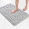 VSUSN Tappeto Bagno Shaggy Tappetino Bagno in Microfibra Tinta Unit Tappetini per Il Bagno Spessore Tappeto Doccia Morbido, Assorbenti, Antiscivolo, Lavabile in Lavatrice(Grigio, 40 x 60 cm)