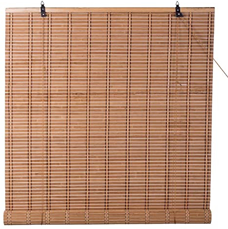 Duchunsheng Bambus Rollo Seitenzugrollo | Blind Bambus Raffrollo | Sonnenschutz Rollo Terrass Bambusrollos, Rollo Wasserdicht Outdoor Bambus Pavillon, 80 100 120Cm Holzrollo Bambusrollo Für Fenster