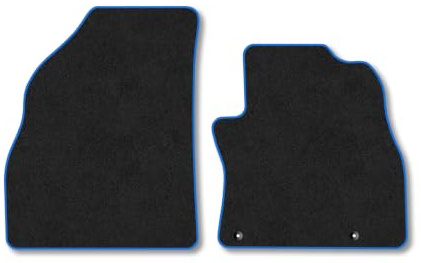 Peugeot Bipper (2008-2017) Carpet Car Mats | Blue Edge Trim Tailored Fit Floor Mats Full Coverage Protection Accessories Easy Clean Anti Slip Made in the UK