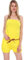 malito - Damen Jumpsuit - Einteiler mit Gürtel & Taschen - Bandeau Sommer Overall - kurzer trägerloser Playsuit - unifarbener Romper 8964 (Gelb)