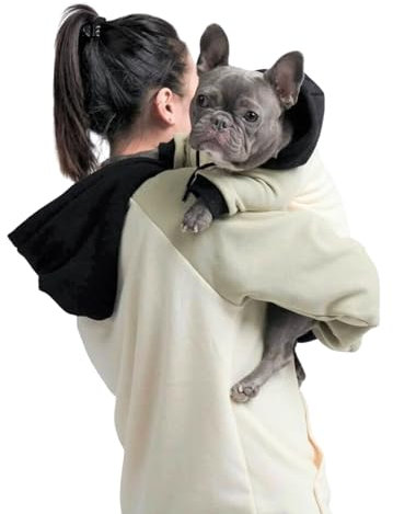 Spark Paws Human Hoodie - Premium Qualität, Butterweich, Überlegener Komfort und Passform, Beruhigendes Fleece-Innenfutter, Geeignet für alle Stile - Olive Cream - L