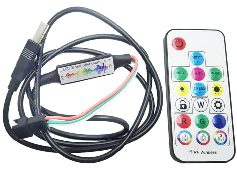 5V USB WS2812B WS2811 5050 RGB Led Streifen Licht Musik Controller MINI 17Keys RF Fernbedienung 370Modes Ändern