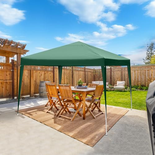 Bonnlo Pop Up Gazebo 3m x 3m, Easy Setup Event Shelter, Folding Garden Gazebo Party Tent, Waterproof for Outdoor (Green)