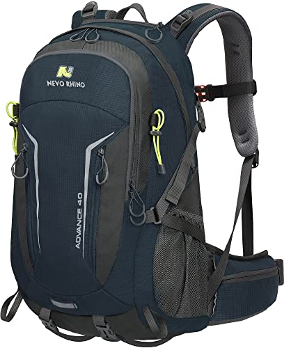 VERTAST Wanderrucksack 40L, Wasserdichter Rucksack mit Regenschutzhülle Leicht Trekkingrucksack Reiserucksack für Wandern Klettern Camping Outdoor Herren Damen, Königsblau