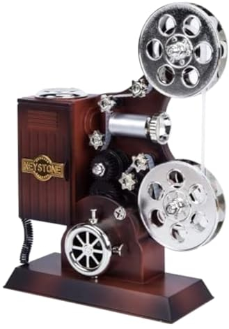 Wanjorlay Filmprojektor-Spieluhr, Mini-Spieluhr im Antiken Vintage-Stil, Spieluhr, Melodie für Geburtstag, Heim-/Büro-/Arbeitszimmer-Dekoration, Langlebig