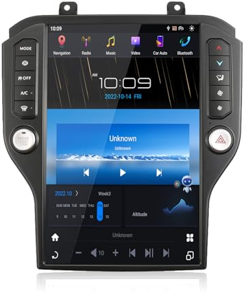 MOOKAKA Tesla Vertikaler Radio Android 13 Autoradio 2 din GPS Navigation Haupteinheit für Ford Mustang 2015-2020 Multimedia Player Stereo 14.4 IPS Touch Screen Carplay DSP RDS（8+128GB