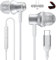 ACOCOBUY Auriculares USB C para Samsung A55 A35 S24 S23 S22, Auriculares USB C con Micrófono intrauditivos Auriculares Tipo C para Redmi Note 13 Pro+ para Pixel 9 8a para Oneplus 12 Nord Blanco Plata