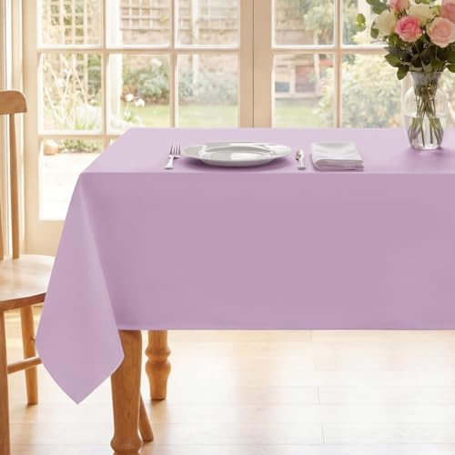 Romanstile purple Table Cloths Christmas Table Cloth wipeable Rectangular,washable Tablecloths water resistant,Table Cover for Girl's Party Birthday Anniversary Spring decorations,55x78 inch