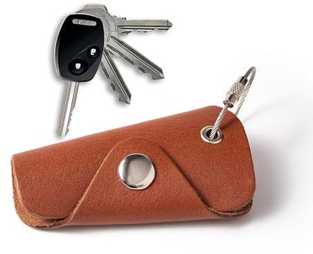 LA CHUECA POLO Organizador de llaves de Bolsillo Llavero de Cuero Genuino Funda protectora de Piel 100% auténtica (London)