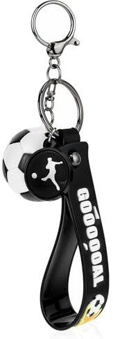 Fußballgeschenke Schlüsselanhänger, Inspirierende Silikon Schlüsselanhänger, Fussball Schlüsselanhänger Für Männer, Mini Fußball Design Rucksack-Dekoration Zum Aufhängen, Fußballspiel Geschenk