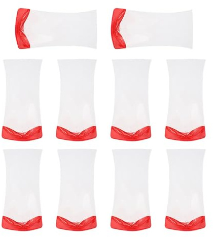 Elegante hohe Vase, faltbar, transparent, 24 x 14,5 cm, Blumenvasen, 10 Stück, bruchsichere PVC-Vasen, vielseitige Blumenvase für Zuhause, Geschäfte, Arbeit und Hochzeitsarrangements