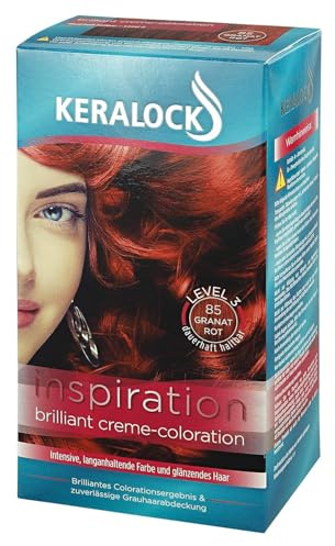 Keralock Color Brillant 85 granatrot Haarfarbe, (135 ml) 3-er Pack