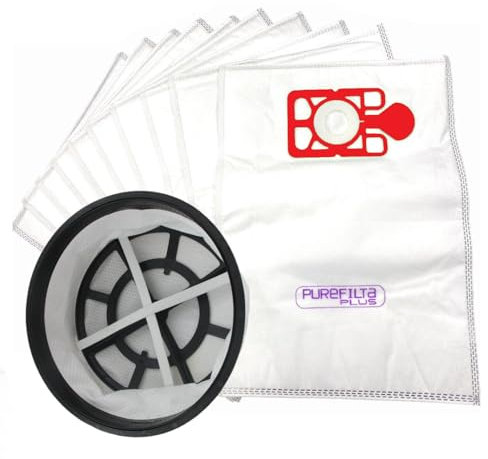 FiltaMagic Numatic Filtre rond lavable 305 mm avec 10 sacs d'aspirateur HEPA