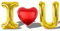 I Love You Luftballons, rote Herzballons, Gold I Heart You Ballons, Valentinstag Dekorationen Liebe Ballon Buchstaben