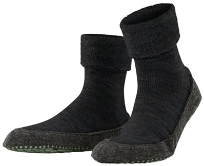 FALKE Cosyshoe M Hp lana puños en la suela 1 par, Calcetines para casa Unisex adulto, Gris Anthracite Melange 3082, 45-46
