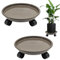 XIAONAN Rodillo para plantas con ruedas universales, paquete de 2 unidades, 30 cm, paleta con cuatro ruedas, contenedor para paletas, macetero móvil, platillo, maceta redonda, capacidad de carga de 40