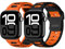 chinbersky 2 Pezzi Sportivo Cinturino compatibile con Cinturino Apple Watch 44mm 45mm 46mm 49mm 42mm, Cinturino di Ricambio in Silicone Morbido per iWatch Ultra serie 10/9/8/7/6/5/4/3/2/1/SE