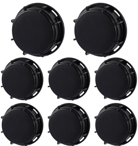 FOGWOWO 8 Stück IBC Tankabdeckung S60 Endkappe IBC Tank Zubehör Ventil Schlauchanschluss Rohrverbinder für Wassertank Regentonne,Container