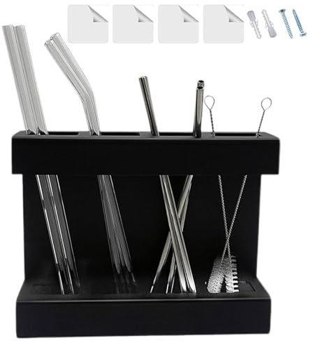 Strohtür aus Acryl, Aufbewahrungsbehälter für Stroh, Tür montiert an der Tür des Schranks zum Trinken von Strohhalmen, Anlage von Essstäbchen, Organisation für Küche, Café, Hotel, Restaurant, Haus