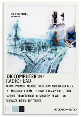 OK Computer by RadioheadArt Image Printing Modern Family Bedroom Decoration Poster Printing Living Room Aesthetics Canvas Wall Youth Girls Dormitory DecorationUnframe-style-2012x18inch(30x45cm)