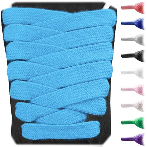 UamGlsob Lacets en Coton de 15 mm pour Puma Suede XL Sneaker, Lacets Extra Larges et Plats pour Chaussures de Skate et Baskets