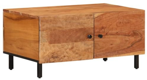 KTHLBRH Sofatisch Beistelltisch Outdoor Beistelltisch Couch Kleines Regal - Couchtisch 80x50x40 cm Massivholz Akazie für Garten Küche Balkon Schlafzimmer