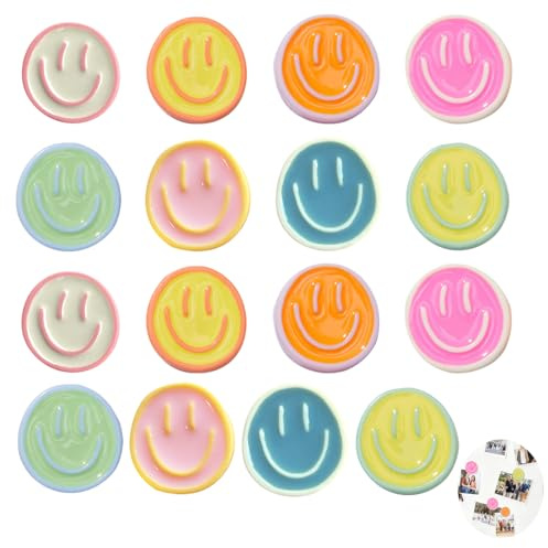 16 Stück Smiley Magnete, Emoji Magnete Kleine Ausdrücke Kühlschrankmagnete Lächeln Magnet Kühlschrankmagnete Magneten Kühlschrank Für Whiteboard Pinnwand Für Schließfächer Büros Schulen Zuhause