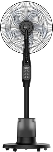 Megashopitalia Ventilatore a Piantana con Nebulizzatore 90 W, Oscillazione e Timer Fino a 24 Ore
