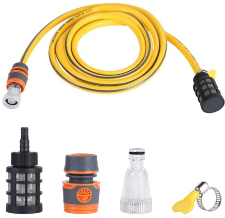 ICEBLUEOR Tuyau d'aspiration de 3 m avec filtre et connecteur de nettoyeur haute pression, pour nettoyeur haute pression Karcher K2-K7 et Bosch AQT Series - Accessoires pour nettoyeur haute pression
