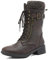 DREAM PAIRS Stivali da Donna Invernali con Lacci Stivaletti Donna Autunno con Tacco Grosso,Size 39,Marrone