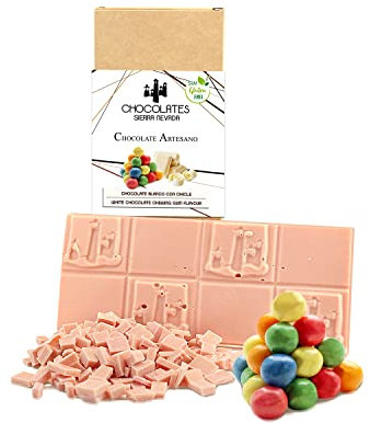 Chocolate blanco artesano con chicle
