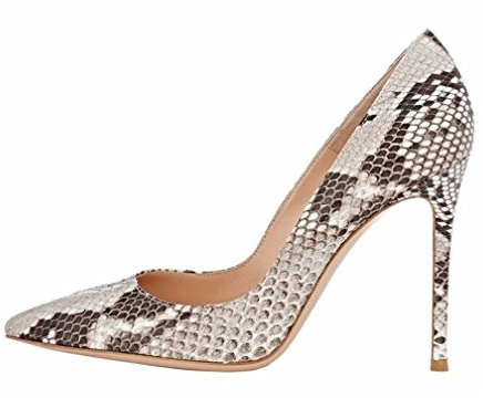 EDEFS Décolleté Donna Stile Classico in Pelle Liscia Tacco a Spillo 10 cm Ideali per Lavoro e Cerimonia Serpente EU43