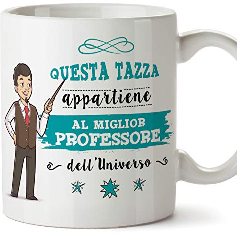 Mugffins Professore Insegnante Tazze Originali di caffè e Colazione da Regalare Lavoratori e Professionisti - Questa Tazza appartiene al Meglio Professore dell'universo - Ceramica 350 ml