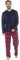 Style It Up SIU31003-Mens Warm Pyjamas Sets Long sleeve Brushed Thermal Nightwear Loungewear PJs Cosy (Navy W/Check Pants, Large)