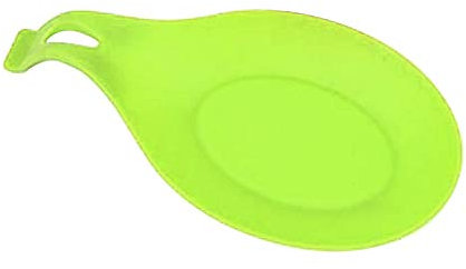 Silicone Spoon Rest Heat Resistant Insulation Mat Holder Utensil Tray Placemat Pad, Green