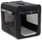 Fudajo Faltbare Transportbox für Hunde, Katzen M (58x46x53 cm), robust, leicht, sicher, Hundebox mit entnehmbarem Kissen, Schwarz