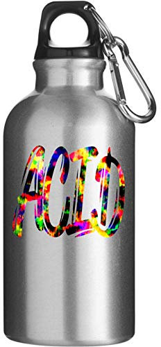 Acid LSD Trip Styled Psychedelic Logo Touristische Wasserflasche