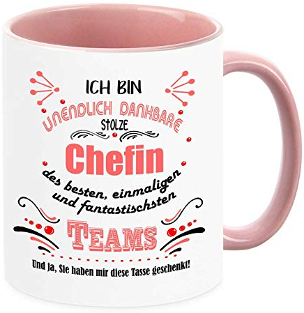 TasseIch bin unendlich dankbare stolze Chefin Geschenk lustig Spruch Büro Firma Jubiläum Kaffee Idee Wichtel