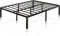 Zinus Van Letto 140x190 cm - Struttura letto 41 cm di altezza con contenitore sotto il letto - Struttura del letto a piattaforma in metallo - Nero