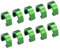 C Clips Metal Green MTB 10pcs Bike C-Clips Clamps Housing Hose Guide for Brake Clips for Bike Bicycle (Green) White MTB White MTB Bike Cable
