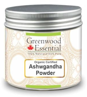 Greenwood Essential Naturreine Ashwagandha Pulver (Withania somnifera) Bio zertifiziert Naturreine Therapeutische Qualität 100gm (3,5 oz)