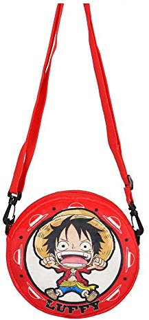 SAKAMI - One Piece - Ruffy - Plüsch/Plush - Umhängetasche/Satchel/Shoulder Bag - 21 cm - original & lizensiert