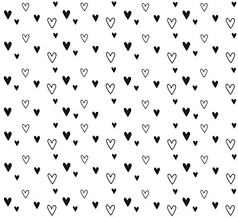 Rayher 50242000 Clear Stamps Hintergrund Herzen, Bogen 102.5x97mm. 1 Motiv, klar, transparent, durchsichtig, Stempel Hochzeit, Silikonstempel