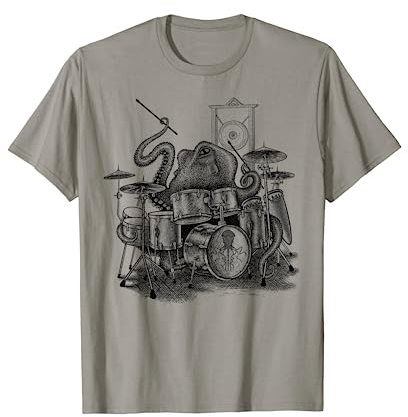 Schlagzeug Percussionist Drummer Octopus Schlagzeug spielend T-Shirt