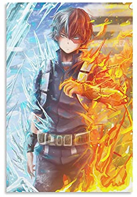 GNKIO Anime Poster My Hero Academia Todoroki Shoto 5 Poster Dekorative Malerei Leinwand Wandkunst Wohnzimmer Schlafzimmer Malerei 12x18inch(30x45cm)
