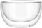 Cabilock Cuenco de cristal de doble pared para sopa, fruta, ensalada, postre, helado, comida, porción, cristalería, para casa o café