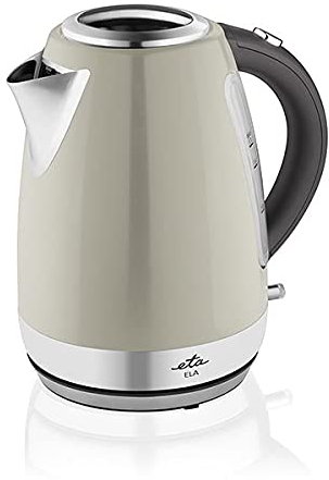 ETA Ela - Hervidor de agua (1,7 l, 2100 W, conector central de 360°), color beige