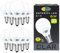 CLAR - Lampadina LED E14 6W Sfera, Luce Fredda 6000K, Senza Fili, Piccola (Pack 10)