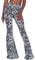 Nuofengkudu Damen Schlaghose Hochbund Push up Stretch Bequeme Lange Schlag Hosen Weite Leggins Tights Freizeit Einfarbig Haushose Yogahose Classic Flared Pants Pyjamahose(Schwarz,M)
